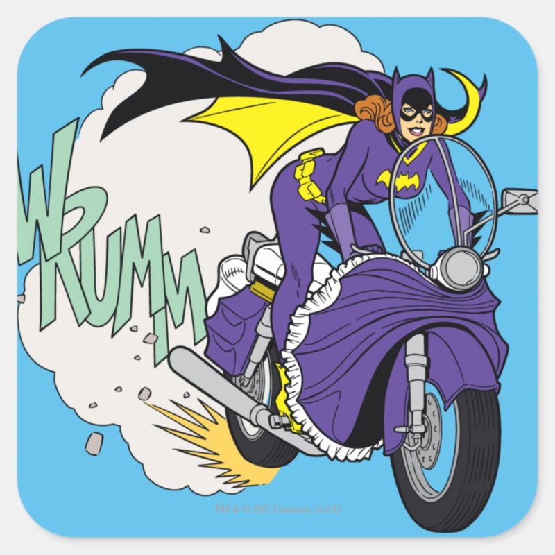Batgirl Cycle Square Sticker Batgirl Cycle Square Sticker