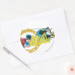 Batgirl Display Classic Round Sticker