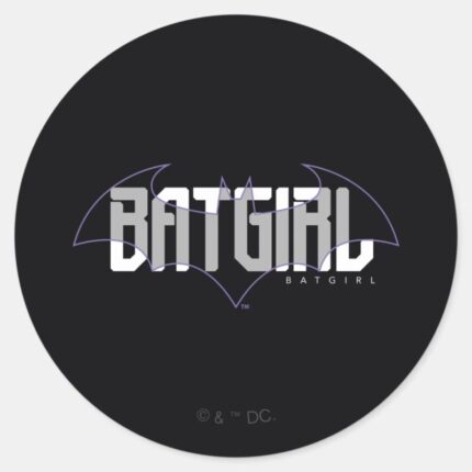 Batgirl Hi Tech Name Graphic Classic Round Sticker