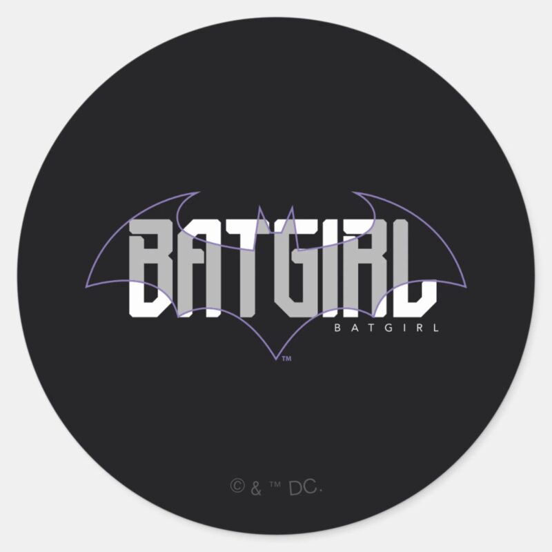 Batgirl Hi Tech Name Graphic Classic Round Sticker Batgirl Hi Tech Name Graphic Classic Round Sticker