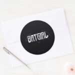 Batgirl Hi Tech Name Graphic Classic Round Sticker