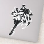 Batgirl Ink Brush Name Sticker