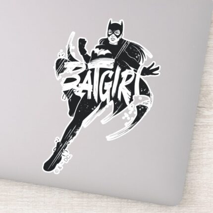 Batgirl Ink Brush Name Sticker