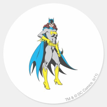 Batgirl Poses Classic Round Sticker