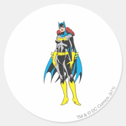 Batgirl Stands Classic Round Sticker