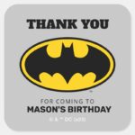 Batman Gotham City Thank You Square Sticker