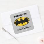 Batman Gotham City Thank You Square Sticker