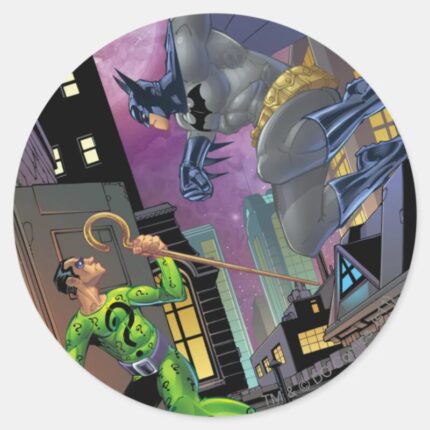 Batman Riddler Classic Round Sticker