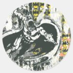 Batman Rise Up Collage 1 Classic Round Sticker