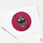 Batman Ace Of Spaces Gothic Crest Classic Round Sticker