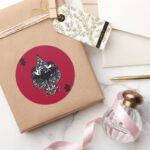 Batman Ace Of Spaces Gothic Crest Classic Round Sticker