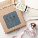 Batman And Robin Distressed Graphic Square Sticker