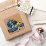 Batman And Robin In Batcave Square Sticker