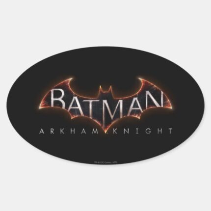 Batman Arkham Knight Logo Oval Sticker