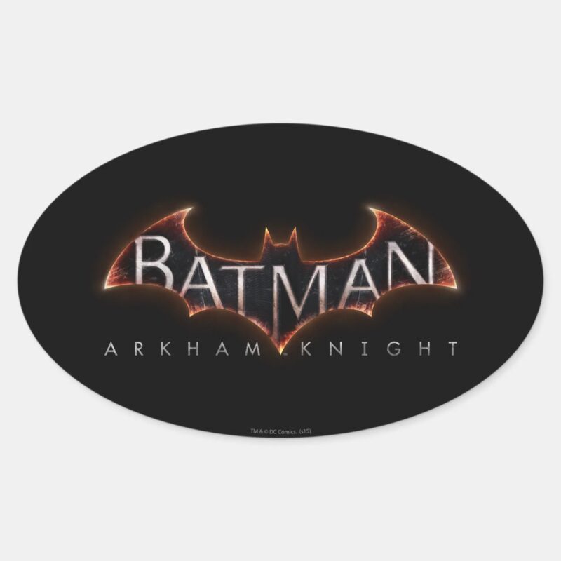 Batman Arkham Knight Logo Oval Sticker Batman Arkham Knight Logo Oval Sticker