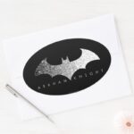 Batman Arkham Knight Pixel Logo Oval Sticker