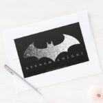Batman Arkham Knight Pixel Logo Rectangular Sticker