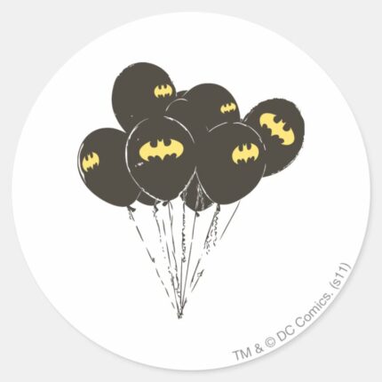 Batman Balloons Classic Round Sticker