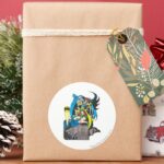 Batman Batgirl Robin Classic Round Sticker