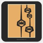 Batman Black Orange Frame Square Sticker