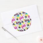 Batman Color Code Pattern 3 Classic Round Sticker