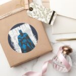 Batman Comic Vintage Full View Classic Round Sticker