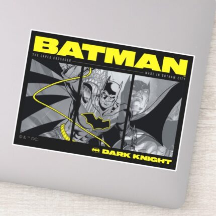 Batman Comic Tri Panel Graphic Sticker