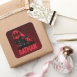 Batman Crimson Bat Signal Square Sticker