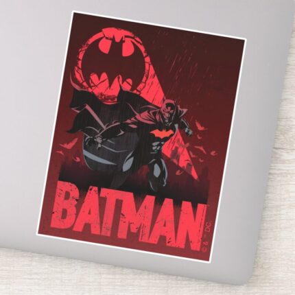 Batman Crimson Bat Signal Sticker