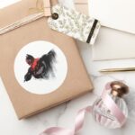 Batman Crimson Batarang Classic Round Sticker