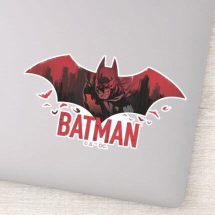 Batman Crimson Gotham Icon Sticker