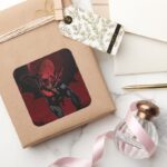 Batman Crimson Leap Square Sticker