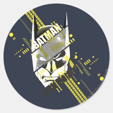 Batman Dark Knight Futuristic Classic Round Sticker