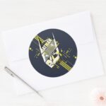 Batman Dark Knight Futuristic Classic Round Sticker