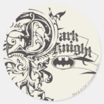 Batman Dark Knight Ornate Logo Classic Round Sticker
