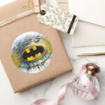 Batman Decorated Logo Classic Round Sticker