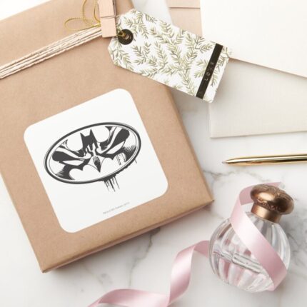 Batman Drip Logo Square Sticker