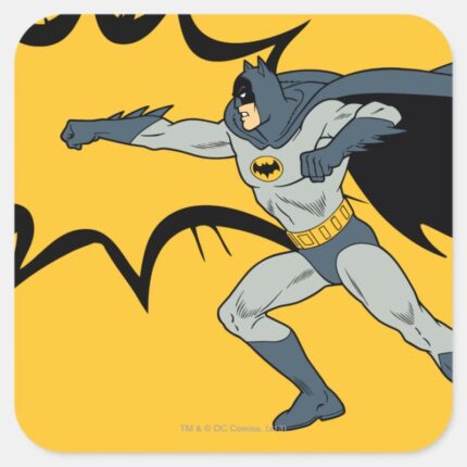 Batman Dynamic Punch Action Square Sticker