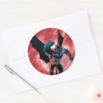 Batman Firey Sky Classic Round Sticker
