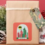 Batman Gotham City™ Snow Globe Graphic Square Sticker