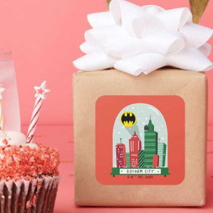 Batman Gotham City™ Snow Globe Graphic Square Sticker