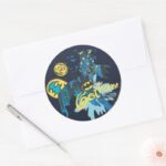 Batman Gotham Guardian Notebook Sketch Classic Round Sticker