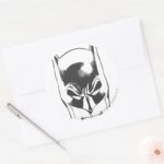 Batman Head Classic Round Sticker