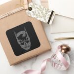 Batman Head Mantra Square Sticker