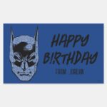 Batman Head Mantra Happy Holidays Rectangular Sticker