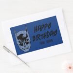 Batman Head Mantra Happy Holidays Rectangular Sticker