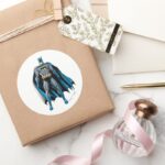 Batman Heroic Stance Classic Round Sticker