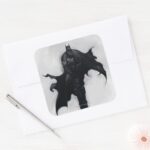 Batman Illustration Square Sticker