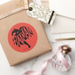 Batman Ink Brush Name Classic Round Sticker