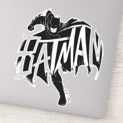 Batman Ink Brush Name Sticker